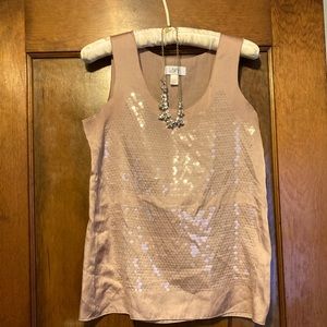 LOFT sparkle sleeveless blouse
